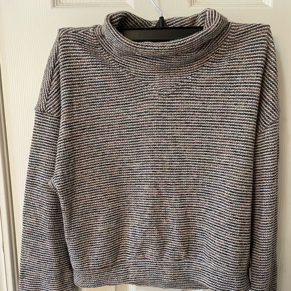 Madewell Sweater Size S Vintage Inspired Marled Knit Cropped Cozy Neutral 🤎🍂
